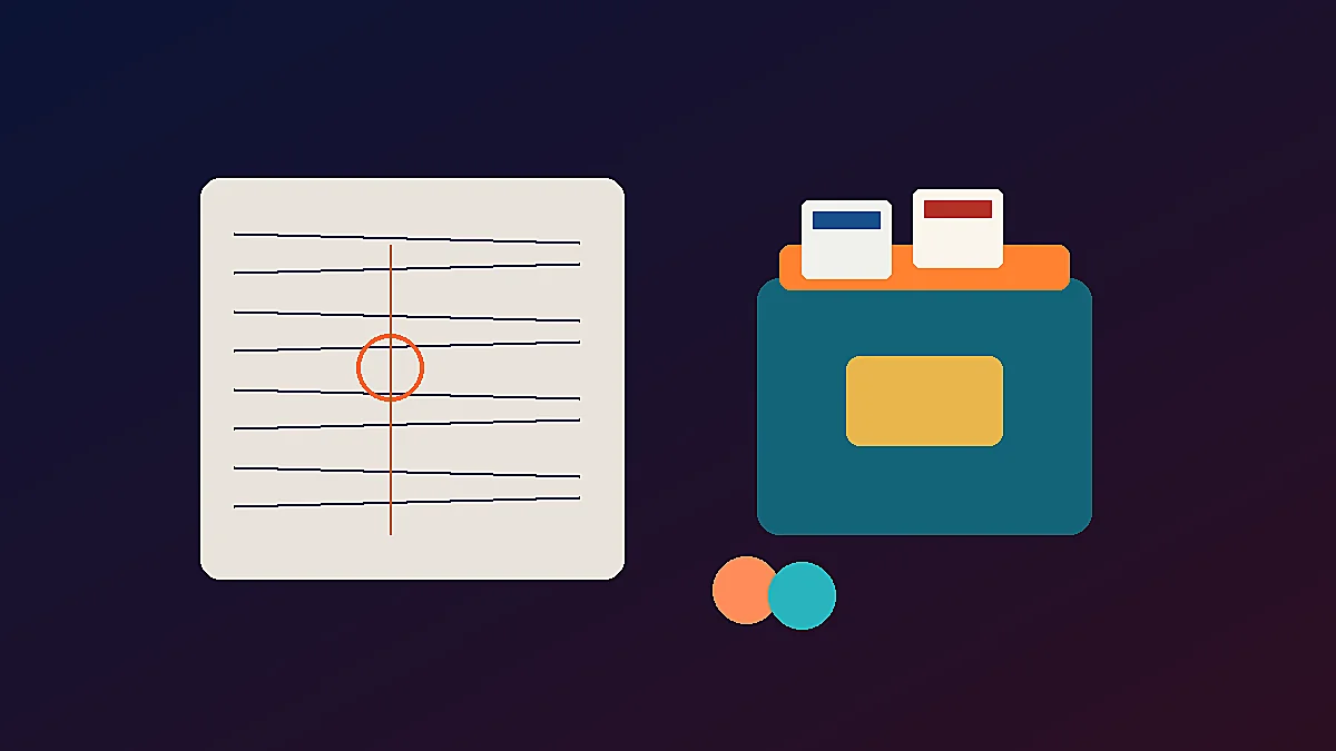 Ilustración de pareja revisando checklist de seguro de viaje con pasaportes y maleta.